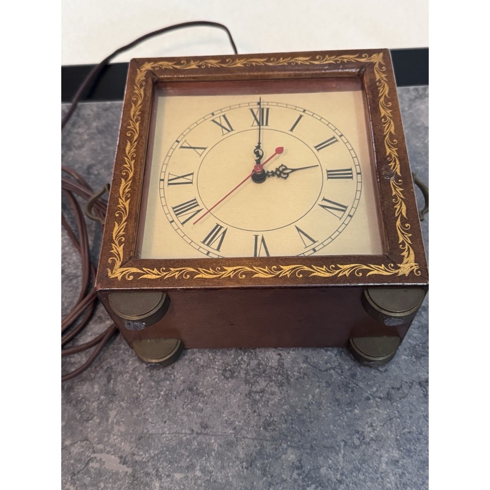 RARE VINTAGE HOWARD MILLER ELECTRIC CLOCK Model 4735 Late 1940s-1950s Works - Picture 3 of 12
